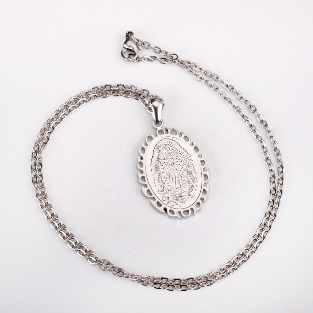 Creative Religious Faith Pendant Necklace - Stainless Steel