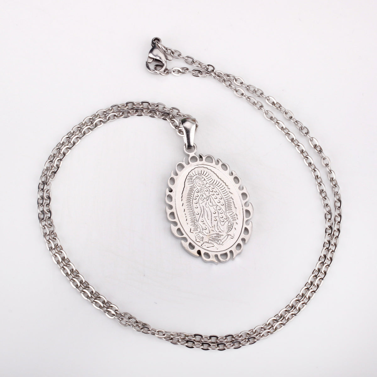 Creative Religious Faith Pendant Necklace - Stainless Steel