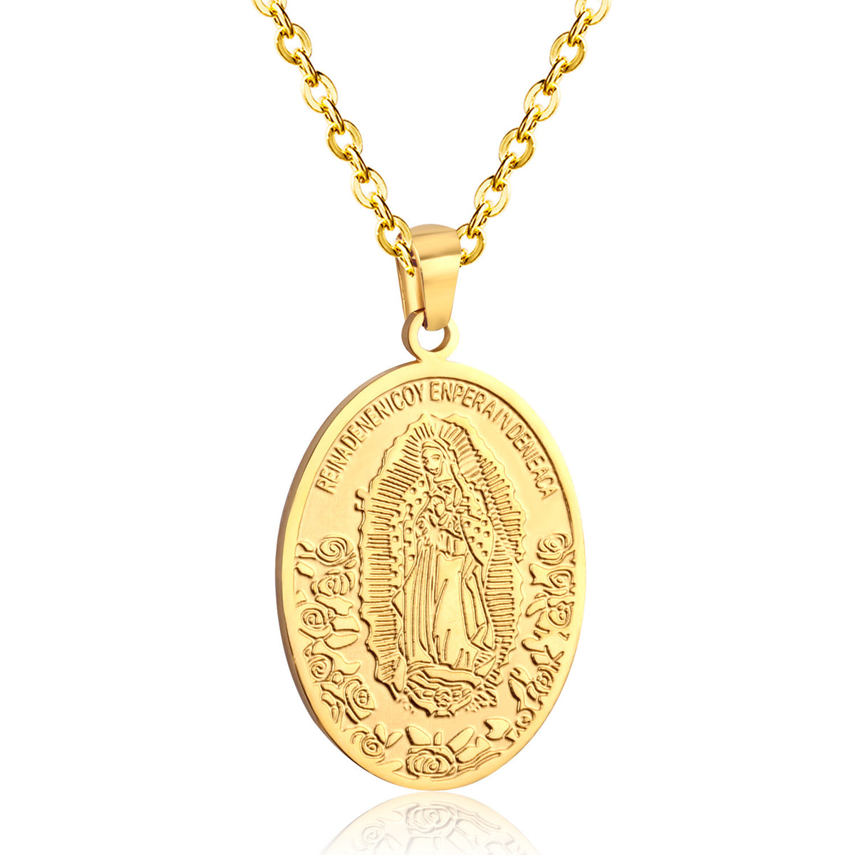 Creative Religious Faith Pendant Necklace - Stainless Steel