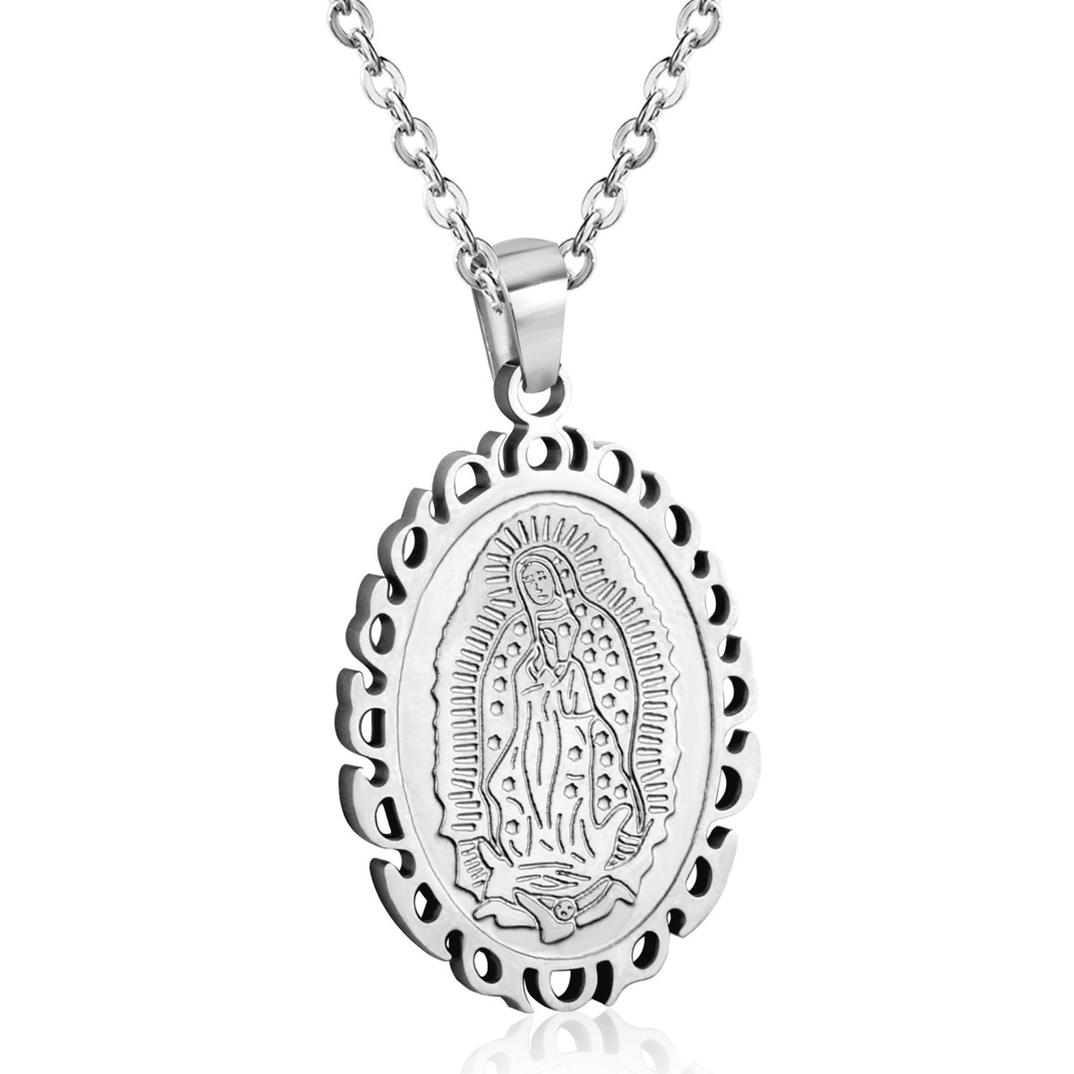 Creative Religious Faith Pendant Necklace - Stainless Steel