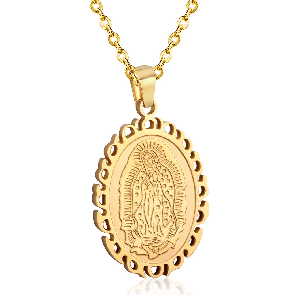 Creative Religious Faith Pendant Necklace - Stainless Steel