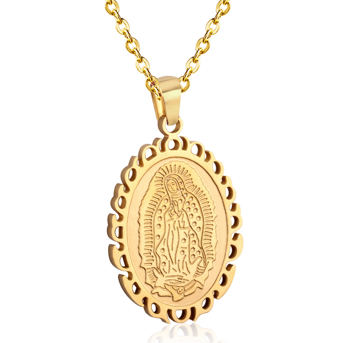 Creative Religious Faith Pendant Necklace - Stainless Steel