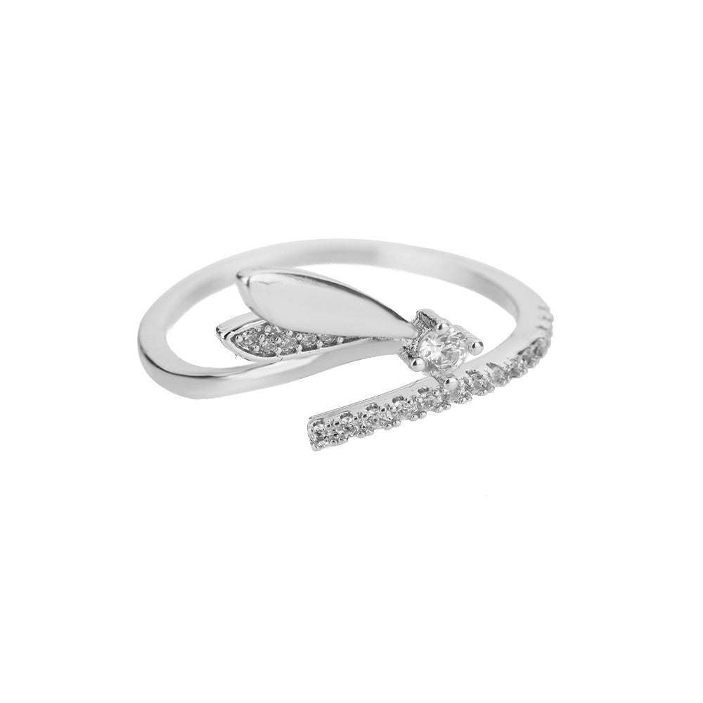 Heart Zircon Open Ring
