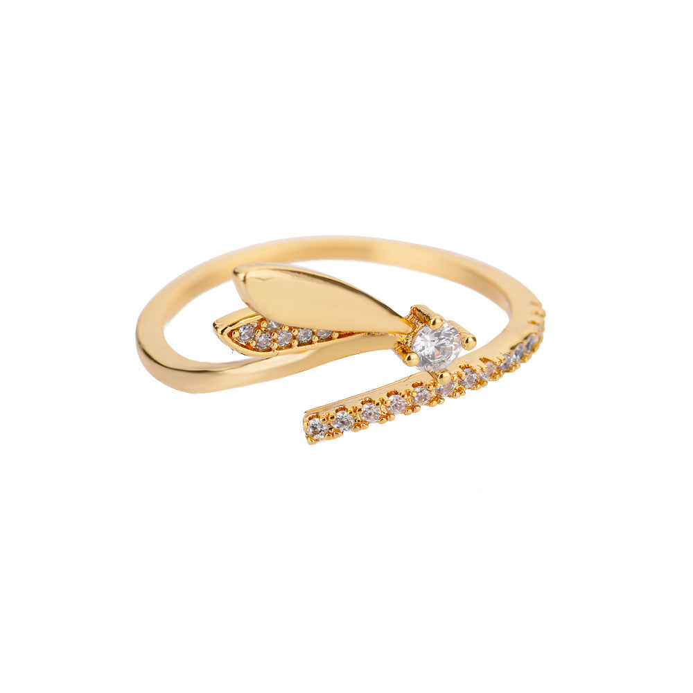 Heart Zircon Open Ring