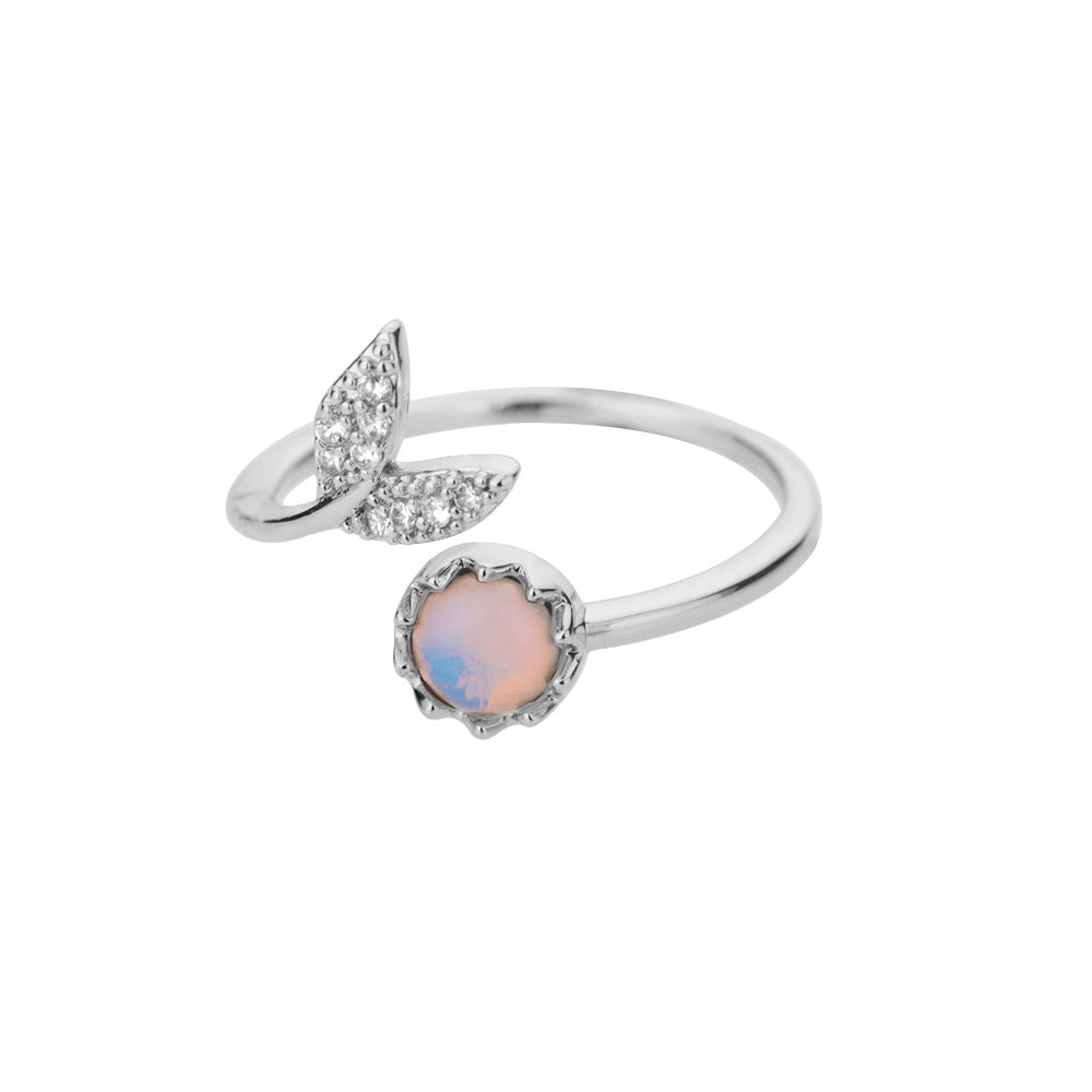 Heart Zircon Open Ring