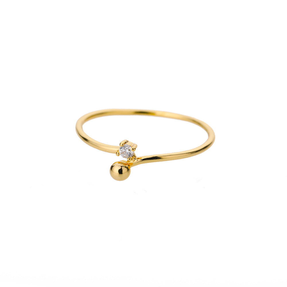 Heart Zircon Open Ring
