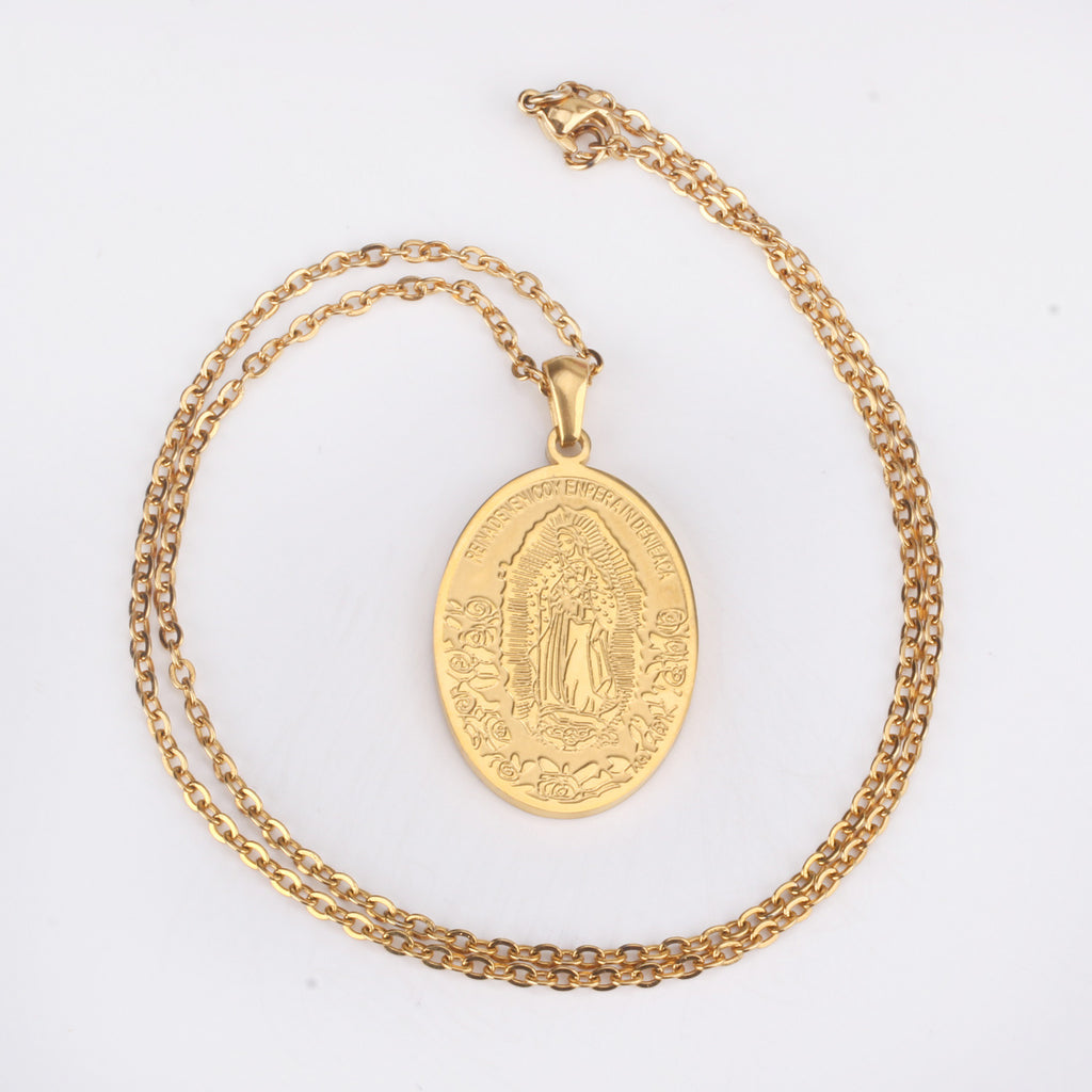 Creative Religious Faith Pendant Necklace - Stainless Steel