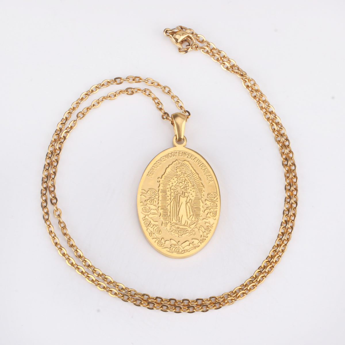 Creative Religious Faith Pendant Necklace - Stainless Steel
