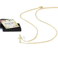 OUMOR Cross Necklace for Women 18K Real Gold Silver Plated Dainty Small Cross Pendant Choker Simple Trendy Cute Cross Charm Chain Necklace Faith Jewelry Religious Minimalist Gift