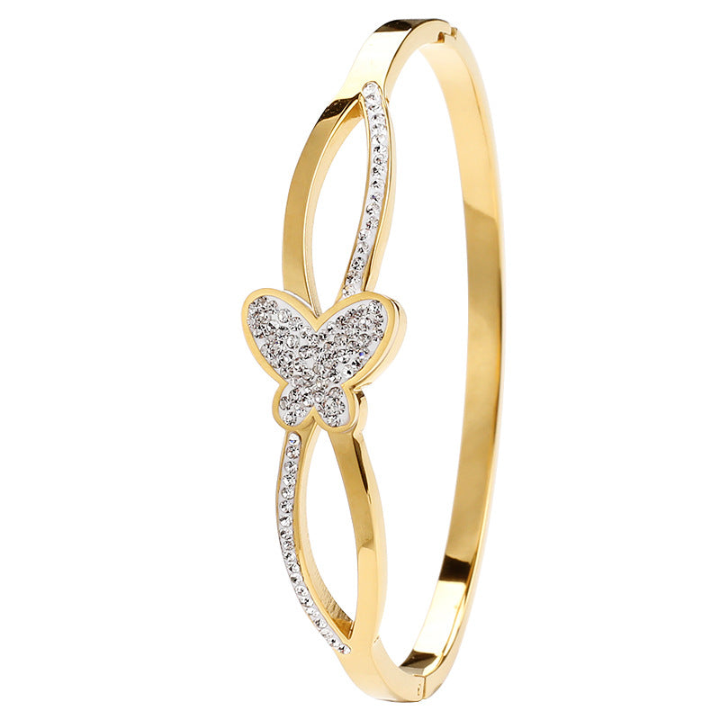3D Butterfly Stainless Steel Bracelet