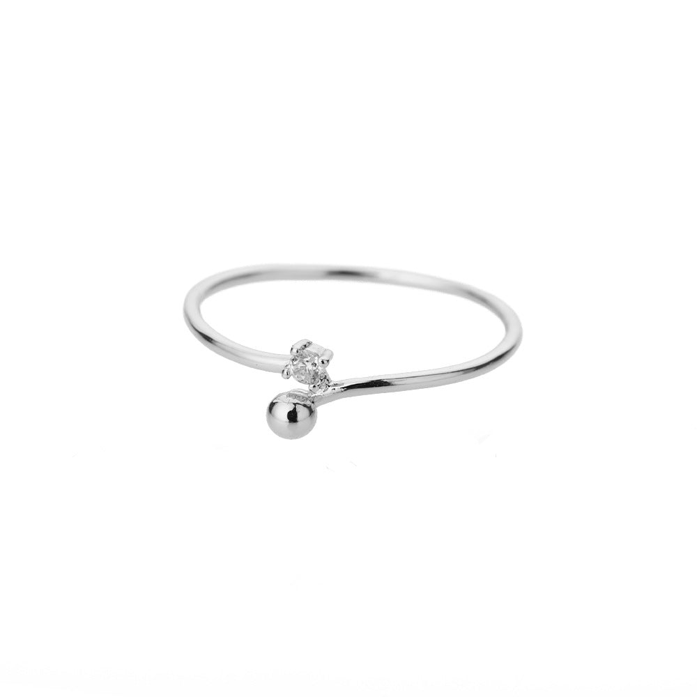 Heart Zircon Open Ring