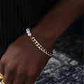Men's Pearl Chain Bracelet - Minimalist Couple Style