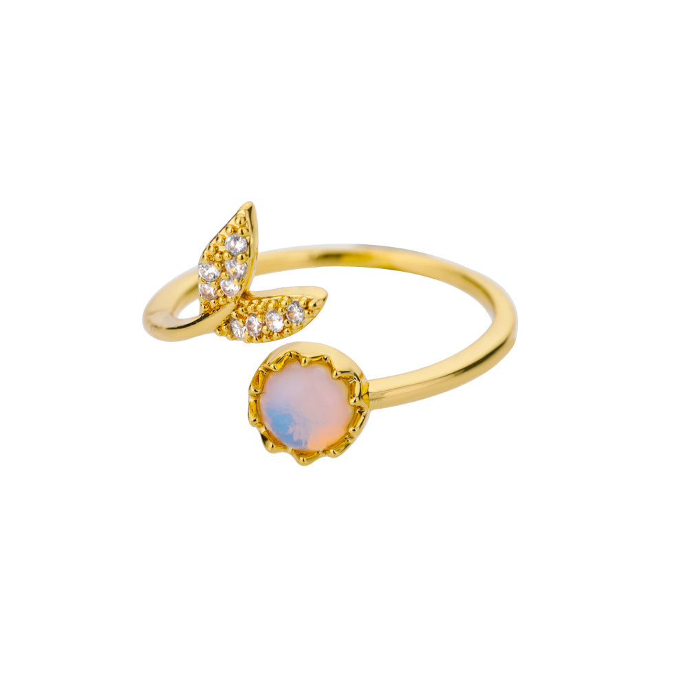 Heart Zircon Open Ring